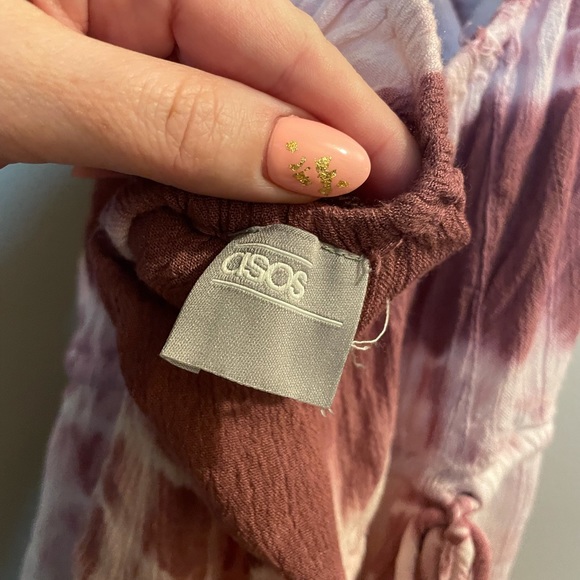 ASOS Beach Playsuit Tie Dye with Tassel Trim - Picture 5 of 8